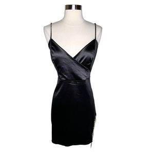Vintage Kiss Club Mini Rhinestone Fringe Dress - Size XL